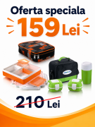 Oferta 2 Set caserole: Paloma Lunch Box 4 piese + Box Penta Go
